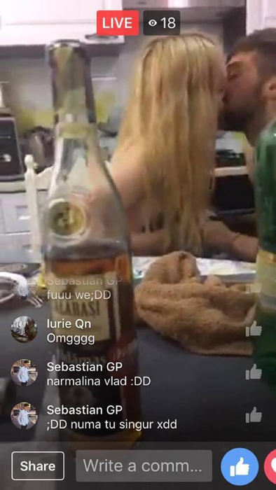 Un cuplu din Moldova a transmis live pe Facebook cum face amor
