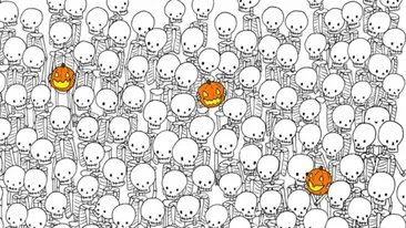 Test IQ de Halloween 2022 | Găsiți fantoma ascunsă printre schelete! Geniile o văd în doar 7 secunde. Tu poți?
