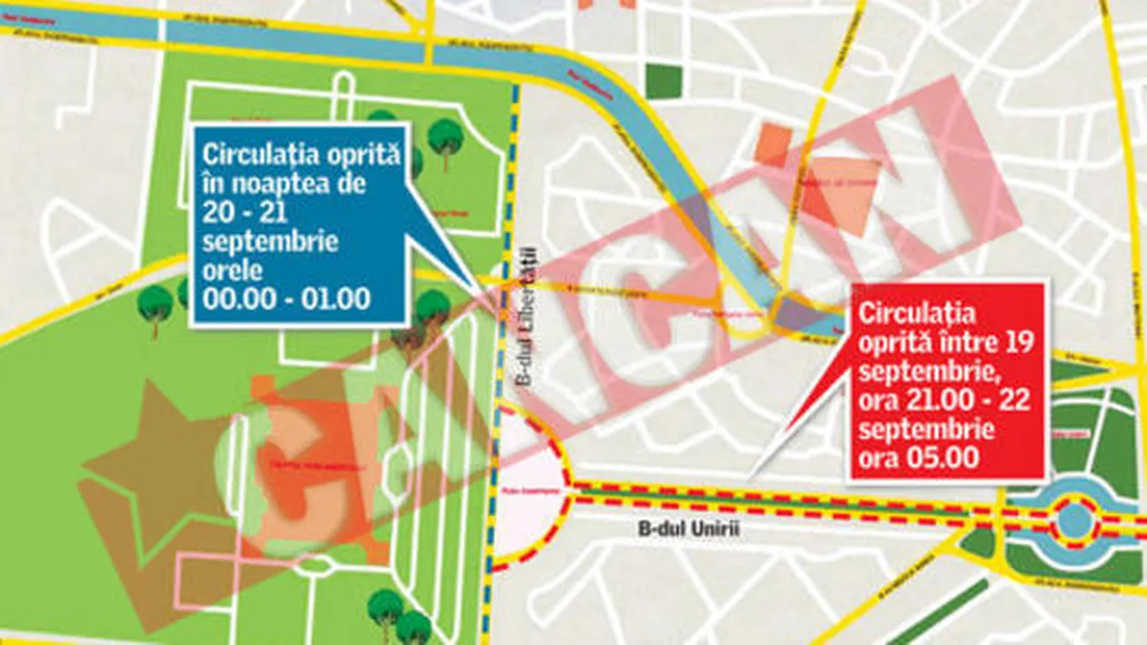 Restrictii in trafic de Zilele Bucurestiului
