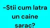 Bancul începutului de săptămână | Cum latră un câine sărac