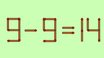 Test IQ cu chibrituri | Corectați 9 - 9 = 14, mutând un singur băț